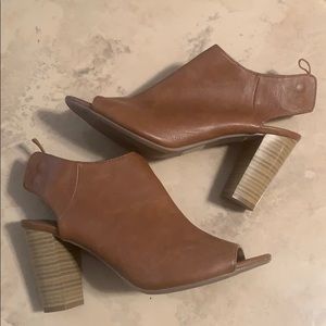 Gap Brown Peek Toe Booties